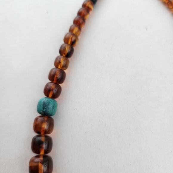 Jay King Mine Finds Amber Sterling Silver 925 Turquoise Necklace New 18" - Picture 3 of 11